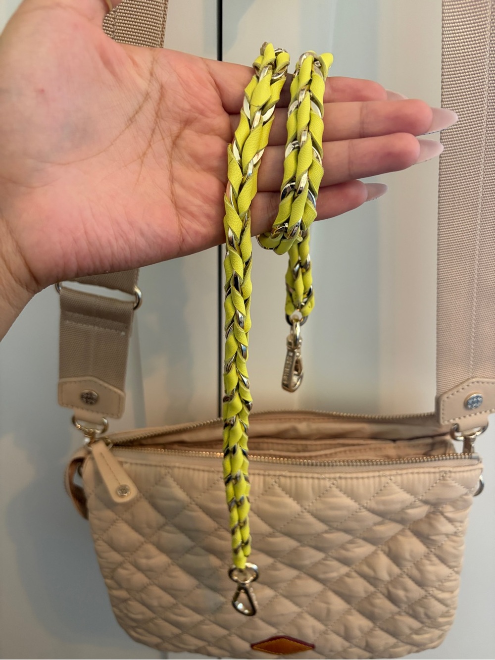 MZ Wallace Quilted Crossbody Bag in Beige - Picture 8 of 8